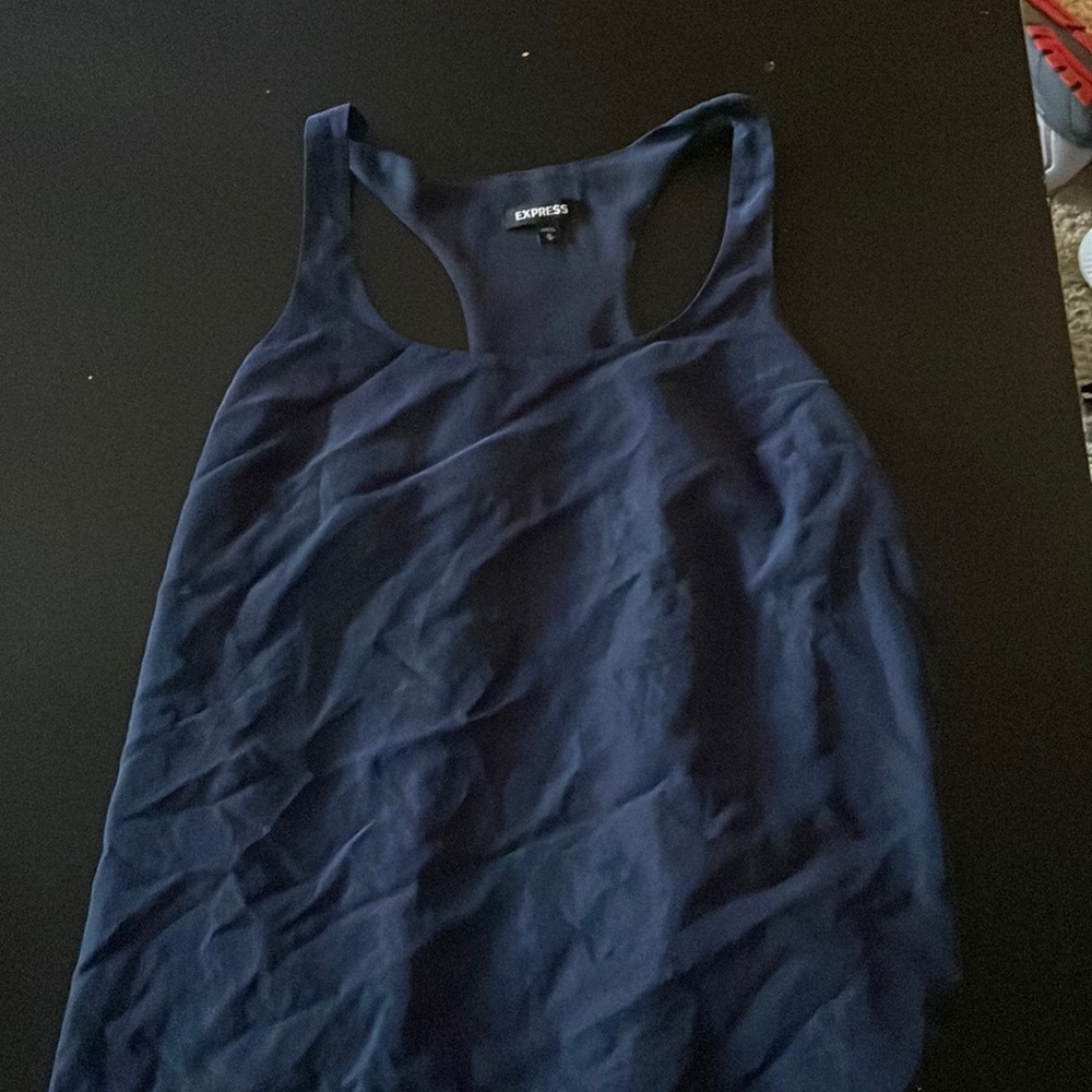Navy Blue racer back tank top